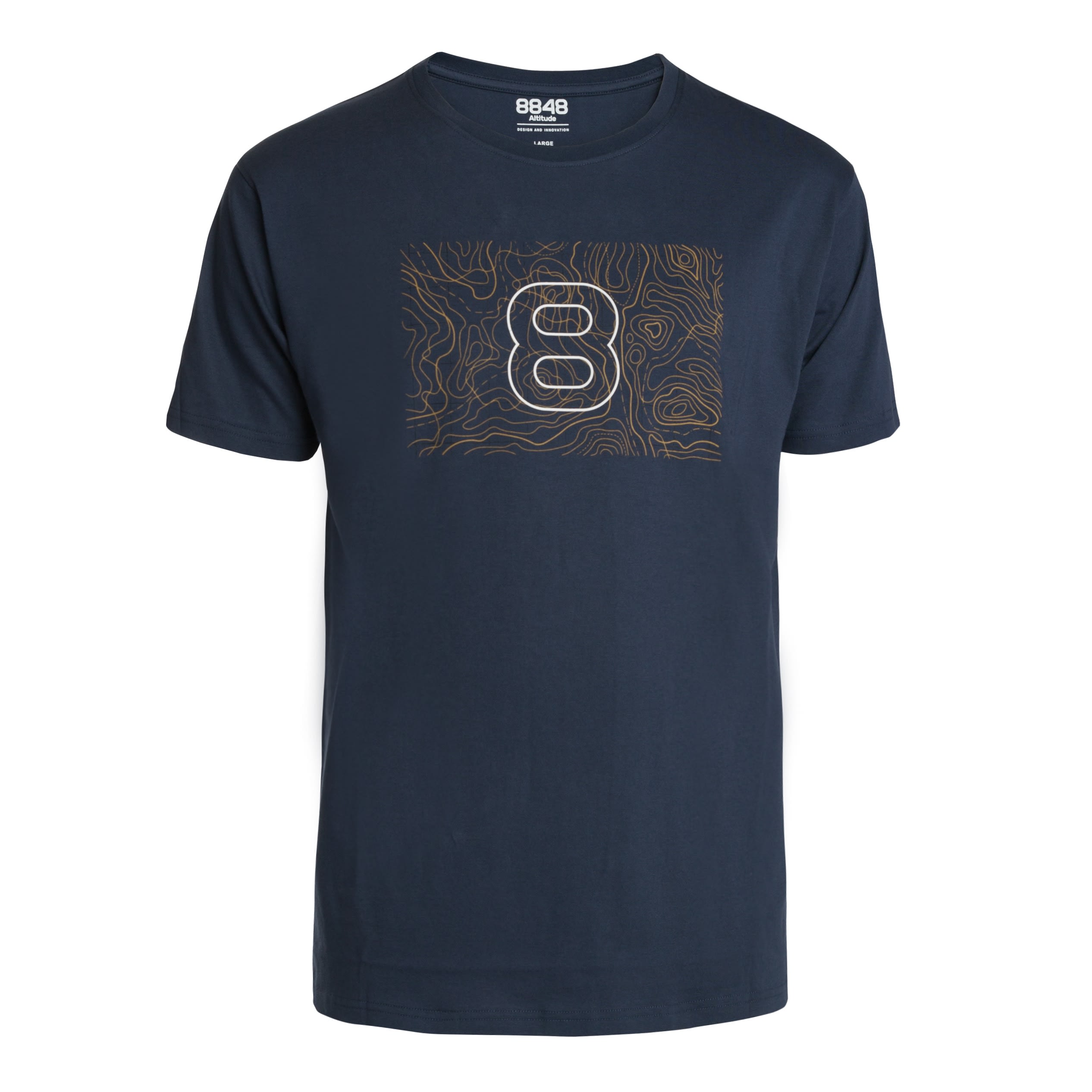Kjøp 8848 Altitude Men's Topographic Tee fra Outnorth