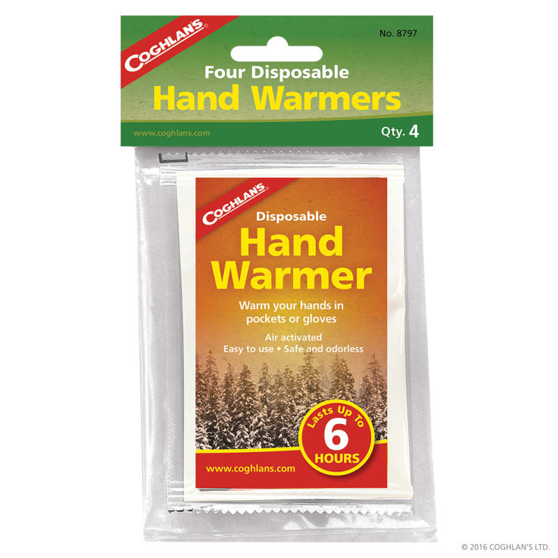 Coghlans Disposable Hand Warmers – 4-pack Nocolour