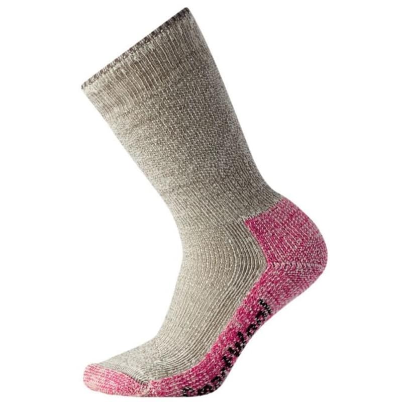 SmartWool Women’s Mountaineering Extra Heavy Crew Socks Taupe/Bright Pink