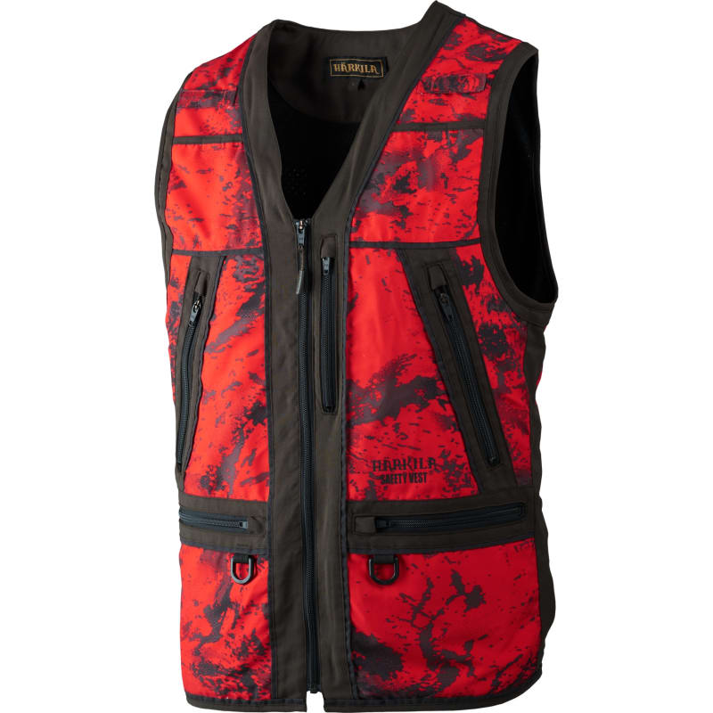 Härkila Lynx Safety Waistcoat Red Blaze/Shad Brown