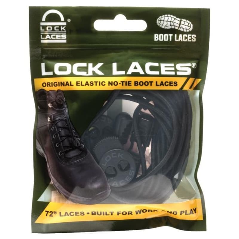 Lock Laces 72″ Shoelaces Black