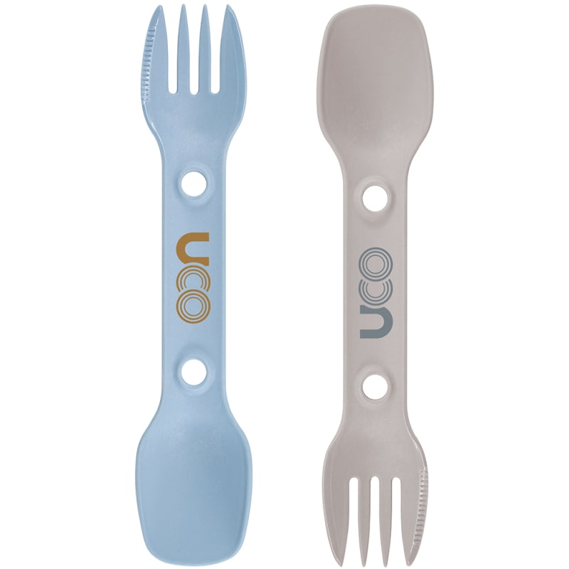 UCO Utility Spork 2-Pack with Cord Stone Blue/Sand