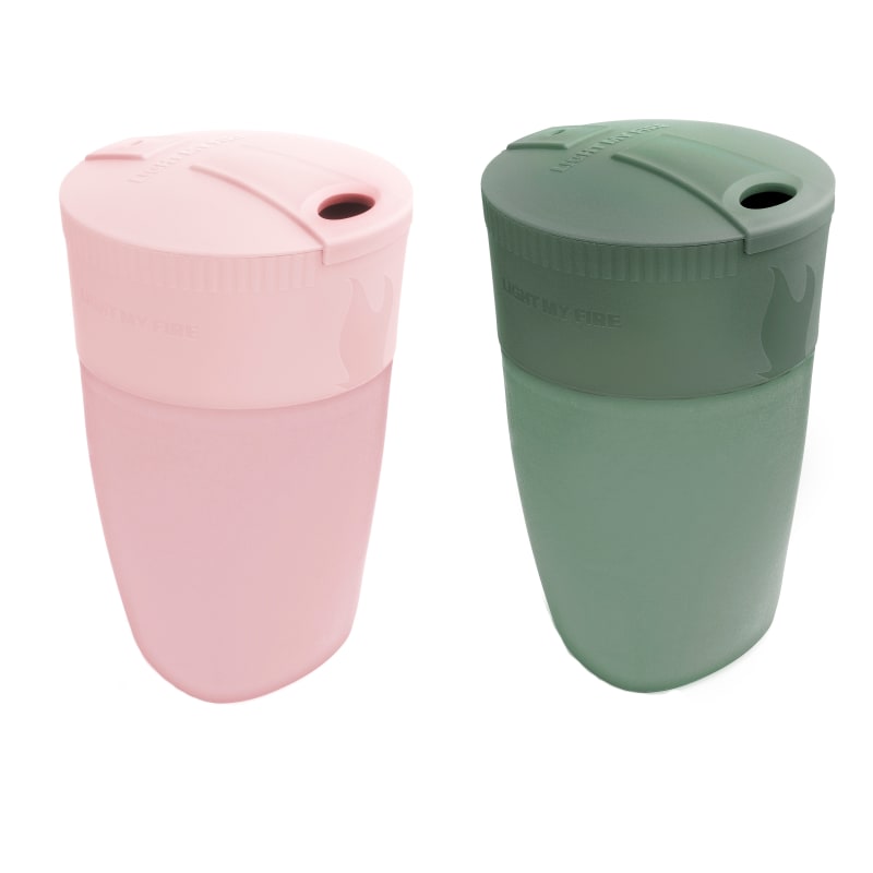 Light My Fire Pack-up-cup Bio 2-pack Dusty Pink/Shady Green