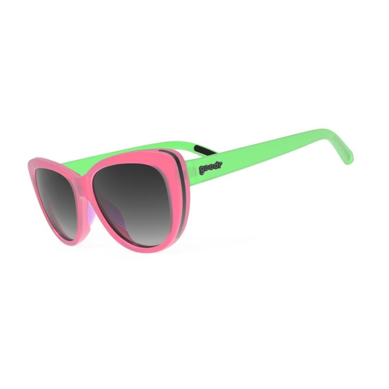 Goodr Sunglasses My Cateyes Are Up Here Green/Pink