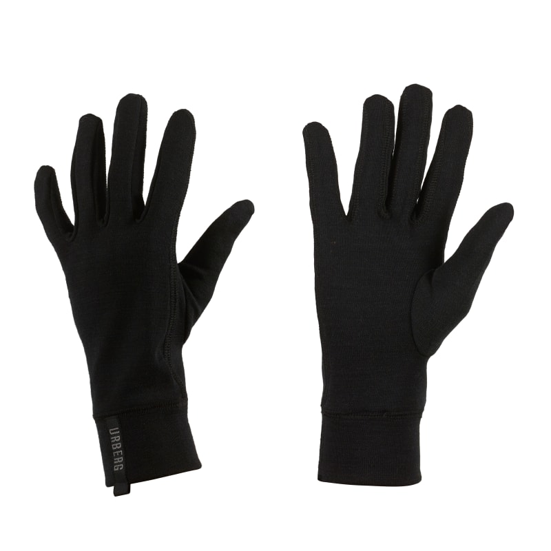 Urberg Merino Wool Liner Gloves Jet Black