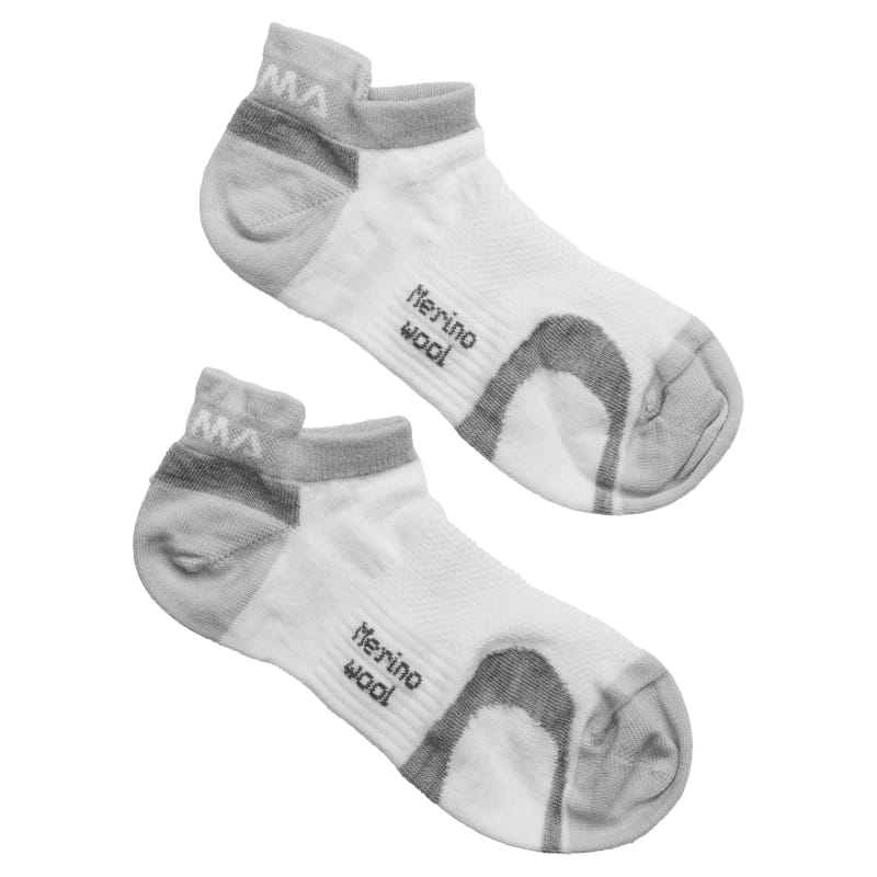 aclima Ankle Socks 2-Pack White/Grey