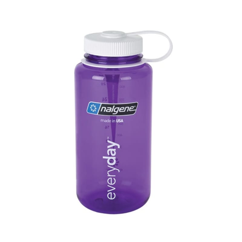 Nalgene Wide Mouth Bottle 1L Purple Transperent/White