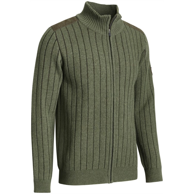 Chevalier Men’s Fjord Plated Wool Cardigan Green