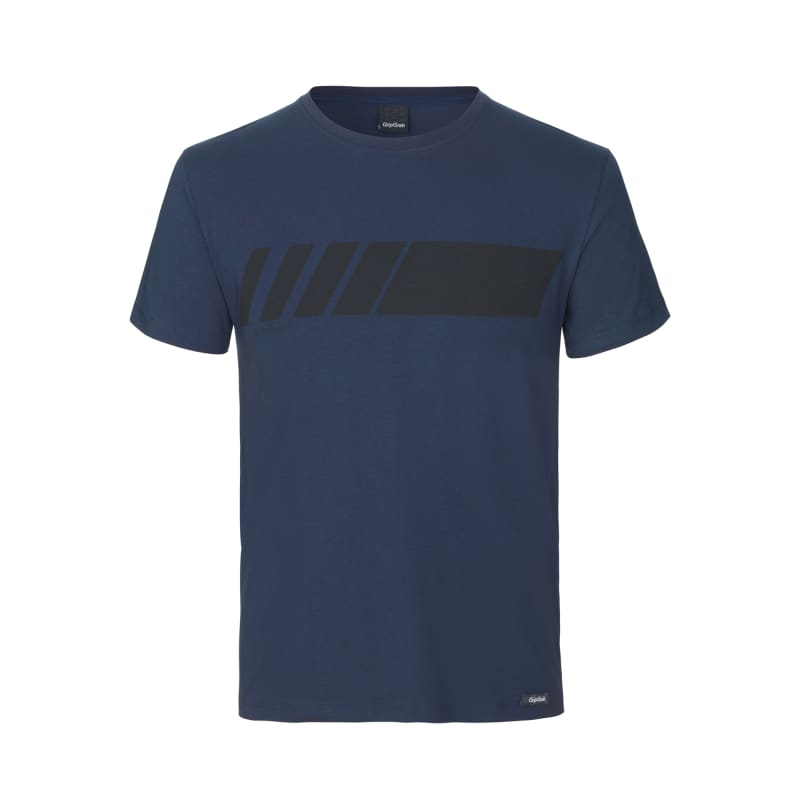 GripGrab Racing Stripe Short Sleeve T-Shirt Navy
