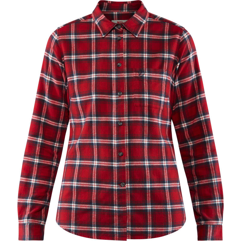 Fjällräven Women’s Övik Flannel Shirt Deep Red