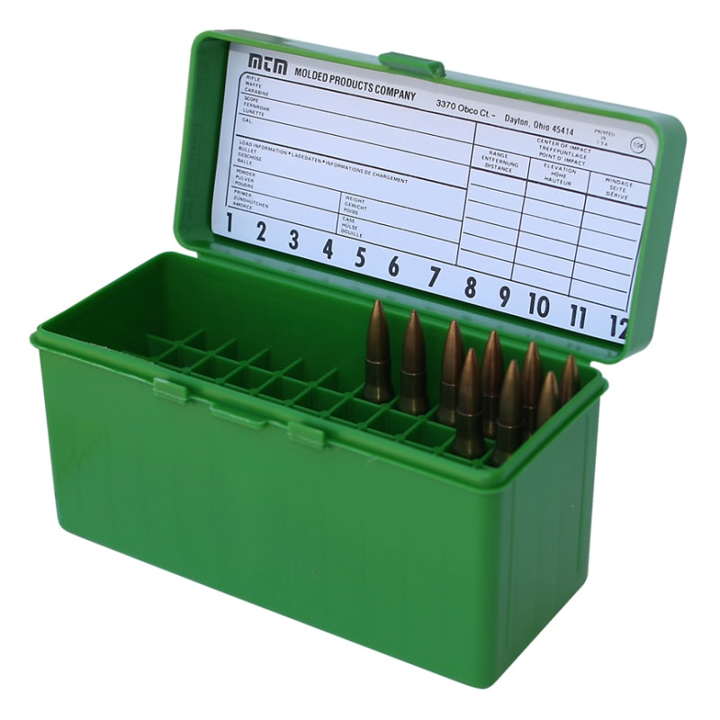 MTM Cartridge Box RM-60 22/250-308 Win Green