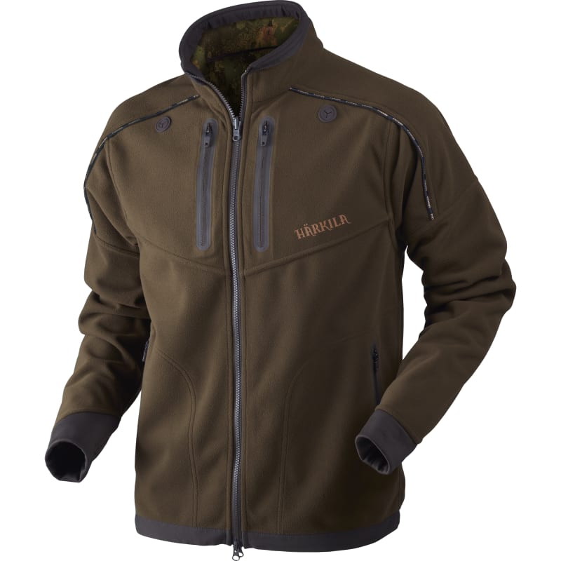 Härkila Men’s Lynx Reversible Fleece Jacket Willow Green/Axis Msp® Forest Green