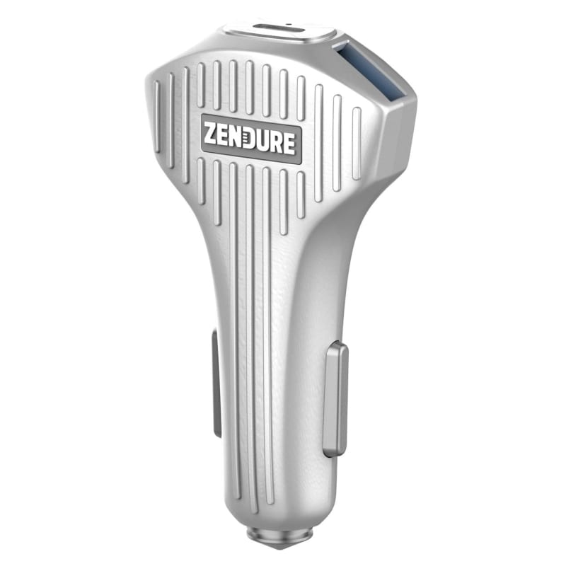 Zendure 3-Port Car Charger with PD & QC 3.0 Silver