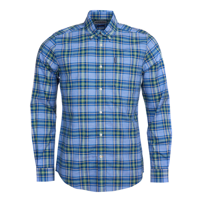 Barbour Highland Check 26 Tailored Fit Sky Blue