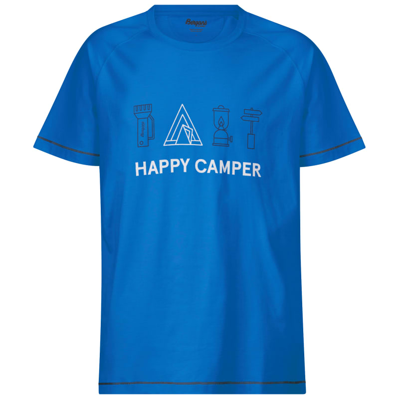 bergans Happy Camper Tee Athensblue/Silvergrey