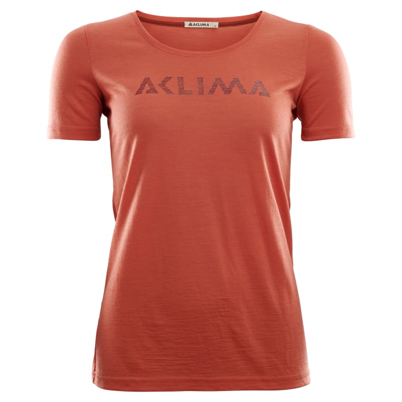 aclima LightWool T-shirt Logo Women Burnt Sienna