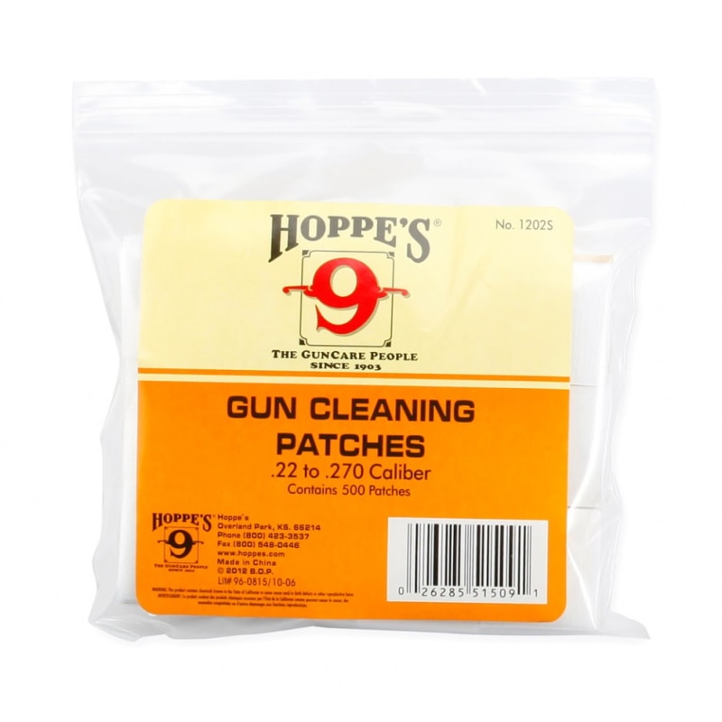 Hoppe´s Cleaning Patches Bigpack Caliber .22 – .270 Bomull White