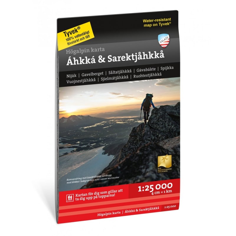 Högalpin karta Áhkká & Sarektjåkkå 1:25.000
