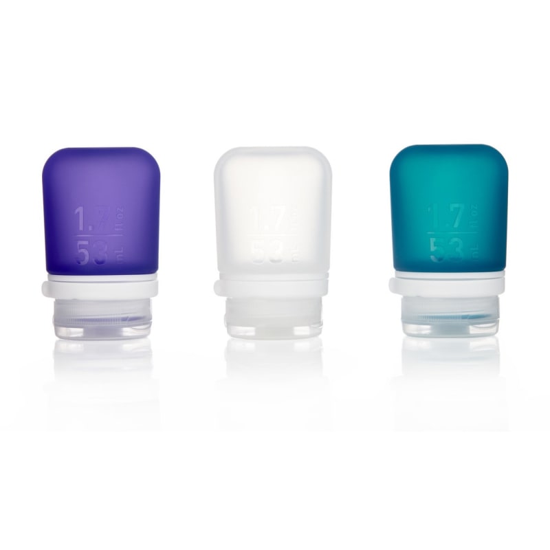 humangear GoToob+ 3-Pack Small Clear/Purple/Turquoise