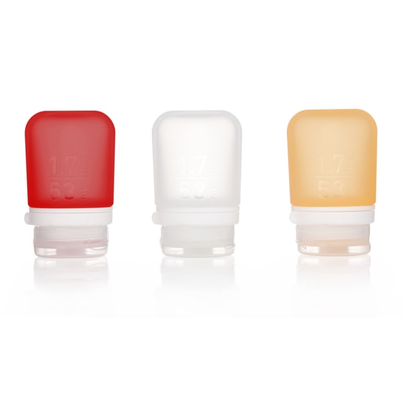 humangear GoToob+ 3-Pack Small Clear/Orange/Red