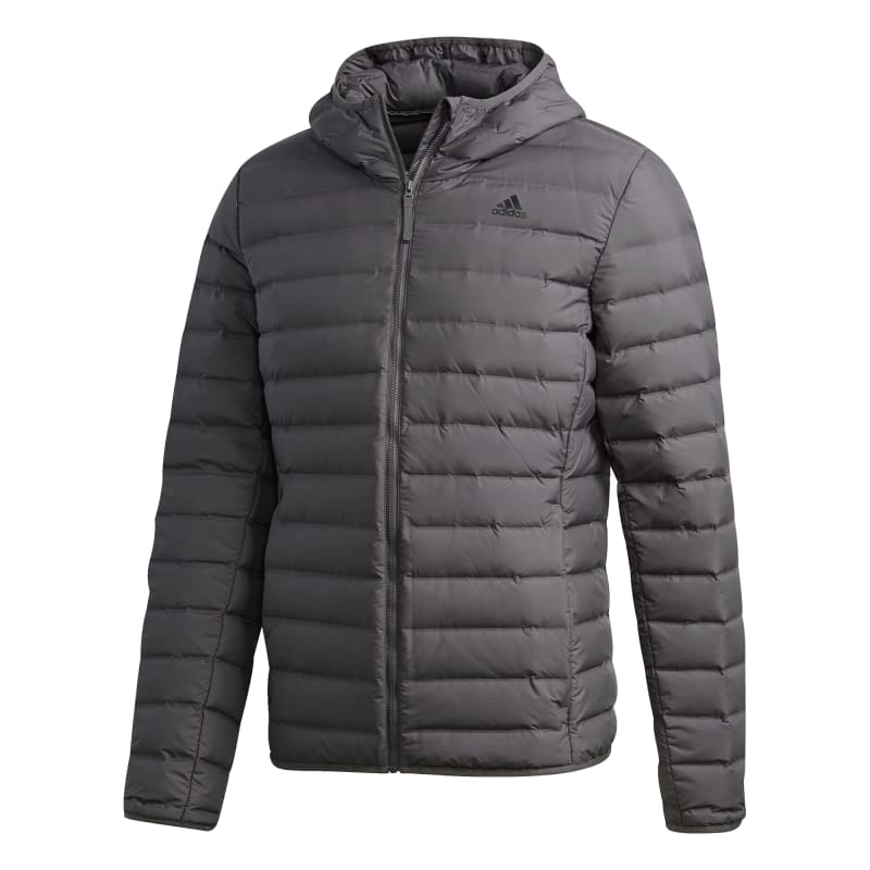 Adidas Men’s Varilite Soft Down Hooded Jacket Grey Five