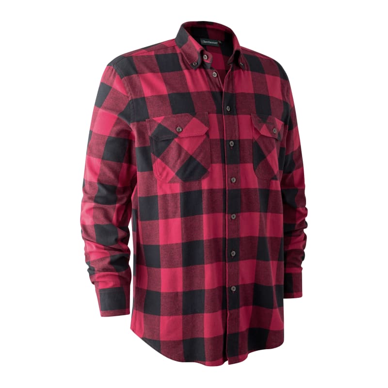 Deerhunter Men’s Marvin Flannel Shirt Dark Red Check