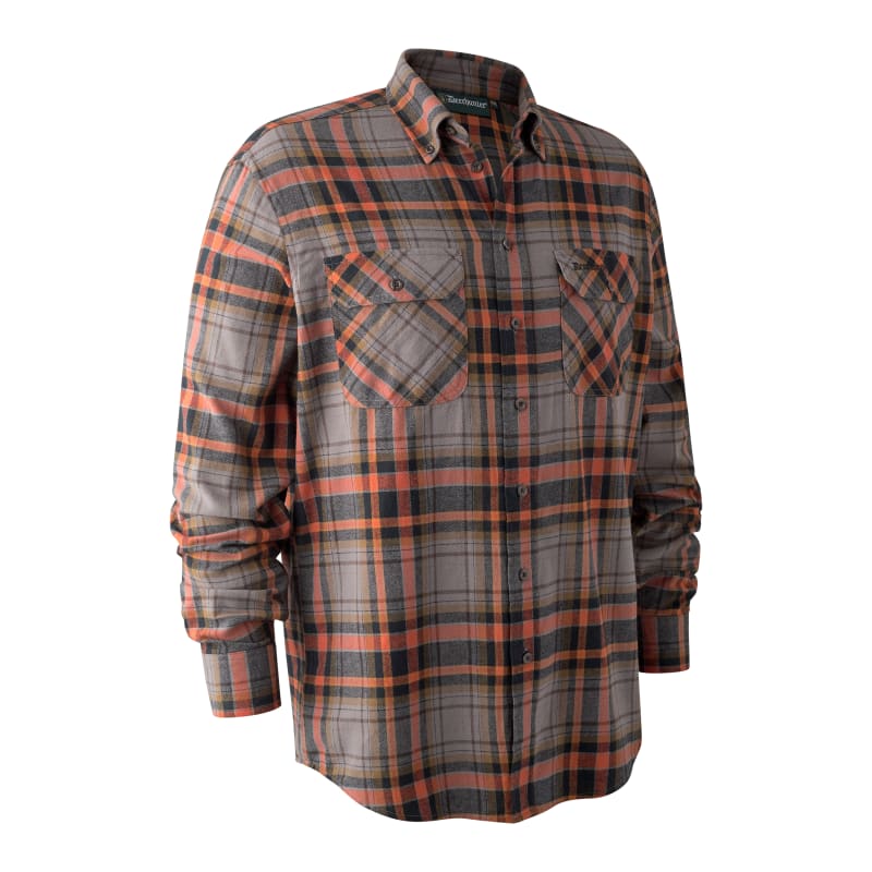 Deerhunter Men’s Marvin Flannel Shirt Orange Check