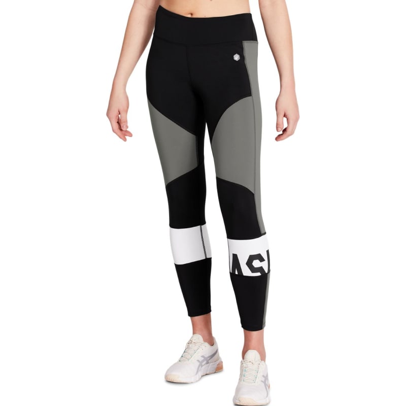 ASICS Women’s Color Block Cropped Tight 2 Black/Carbon