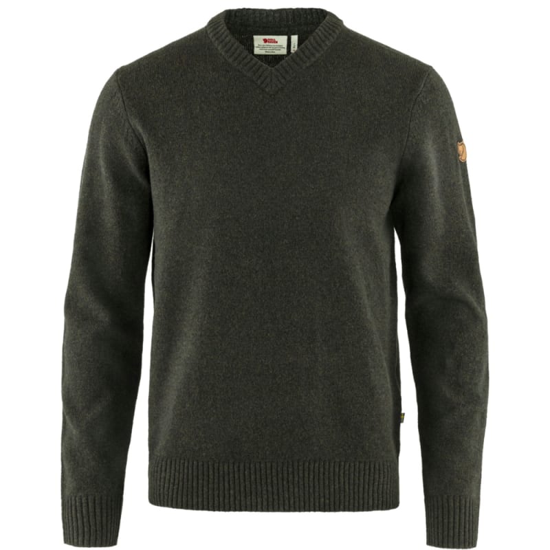 Fjällräven Men’s Övik V-neck Sweater Dark Olive