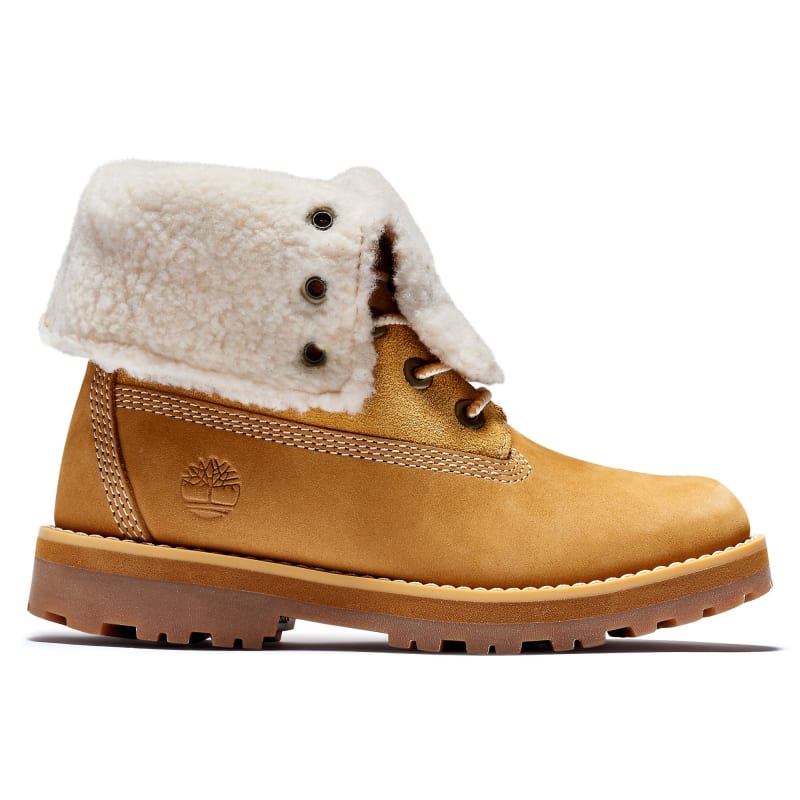 Timberland Kid’s Courma Shearling Roll Top Wheat
