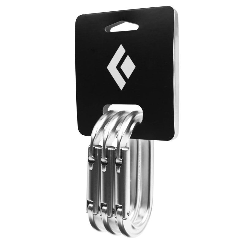 Black Diamond Oval Keylock 3 Pack Nocolour