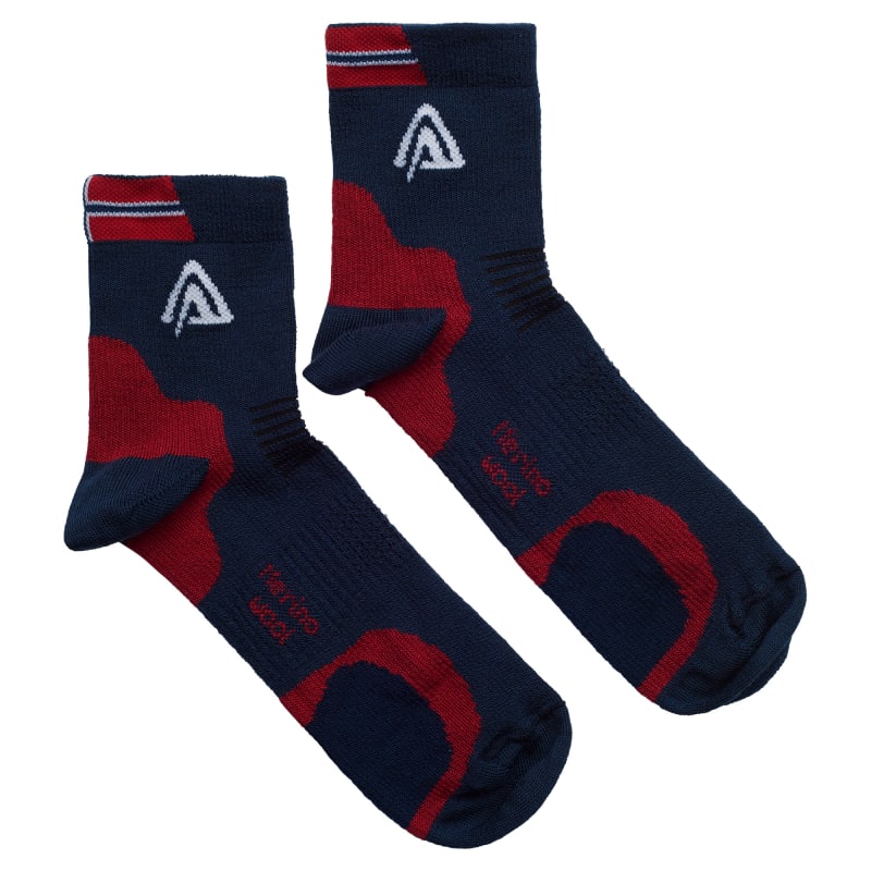 aclima Running Socks 2-Pack Blue/ Red/ White