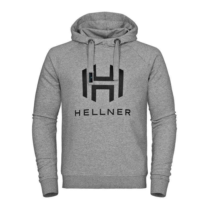 Hellner Logo Hoodie Men Grey Melange