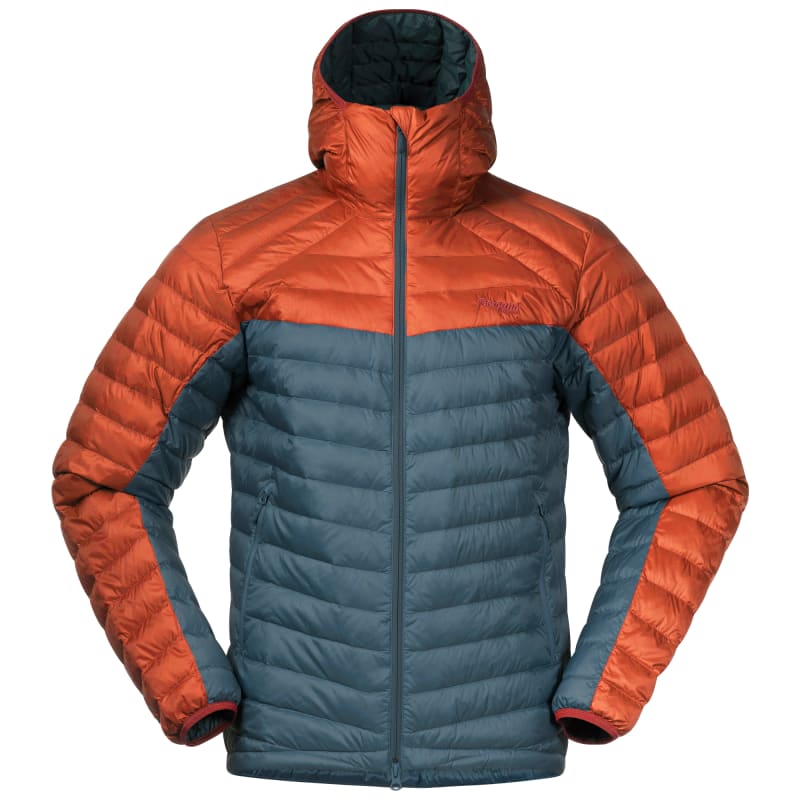 bergans Men’s Røros Down Light Jacket With Hood Forestfrost/Br Magma