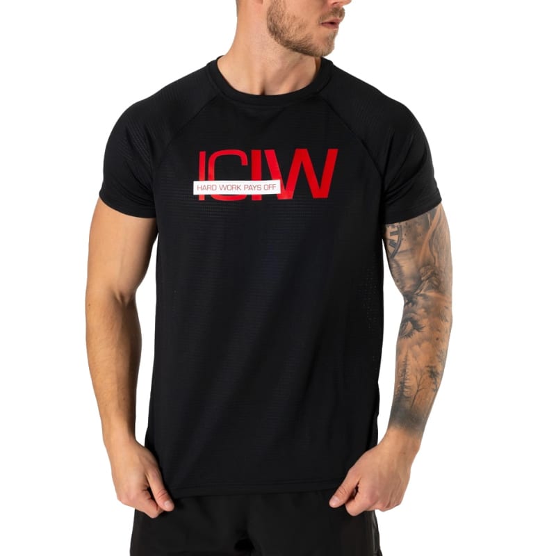 ICANIWILL Men’s Mesh Training T-shirt Black