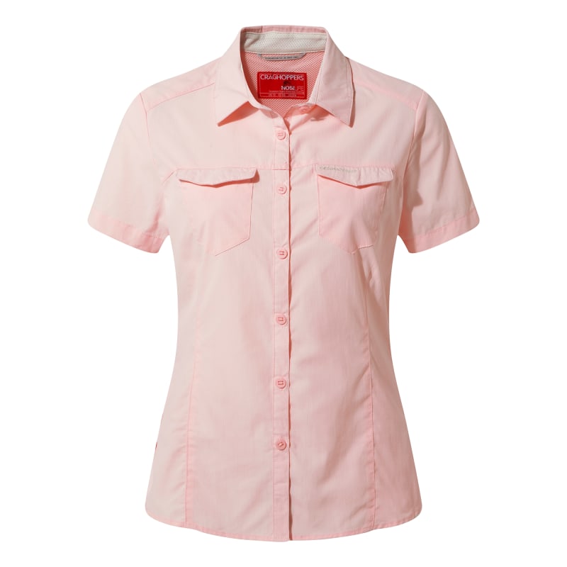 Craghoppers Women’s NosiLife Adventure Shortsleeve Shirt Seashell Pink