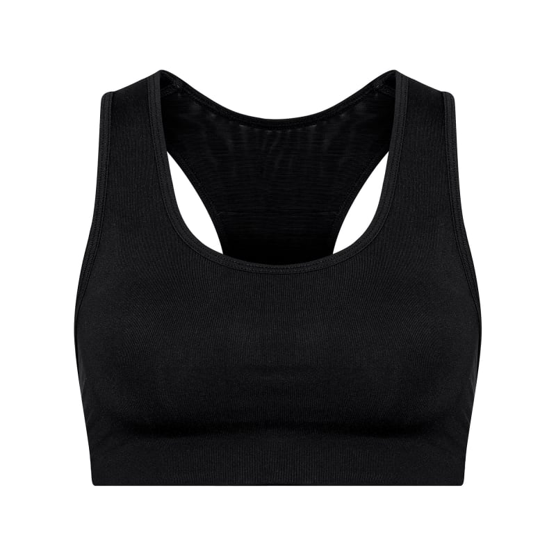 Stay in Place Compression Sports Bra C/D Black