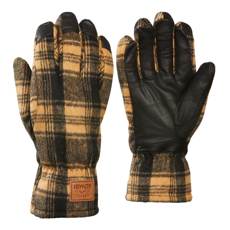 Kombi Timber Wool-Blend Men’s Glove Mustardbuffaloplaid