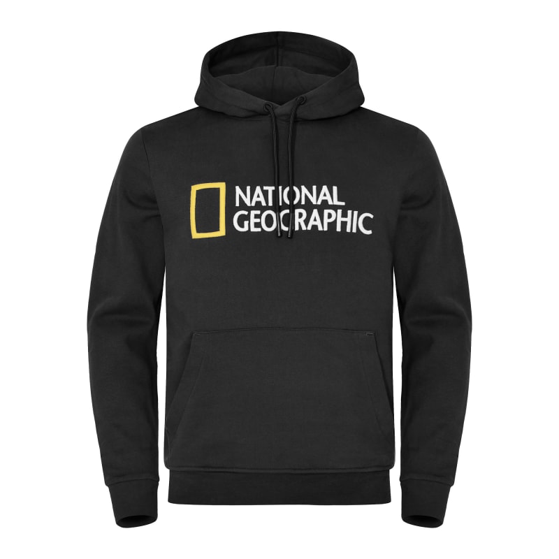 National Geographic Logo-hoodie Light Grey Melange