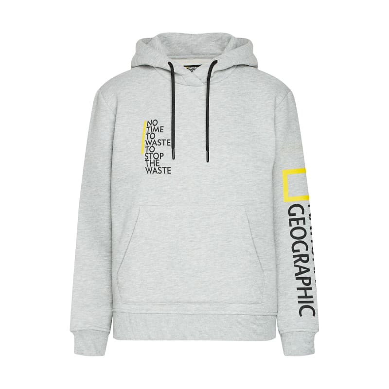 National Geographic Women’s Hoodie With Print Light Grey Melange