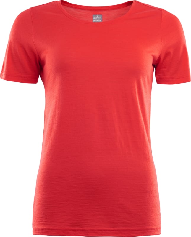 aclima LightWool T-shirt Women High Risk Red