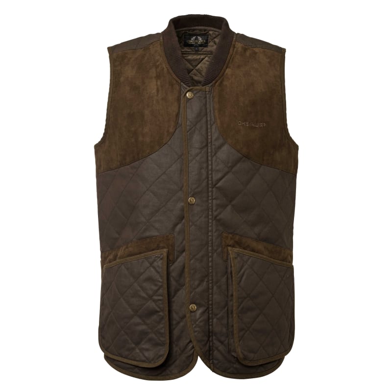 Chevalier Men’s Vintage Shooting Vest Leather Brown
