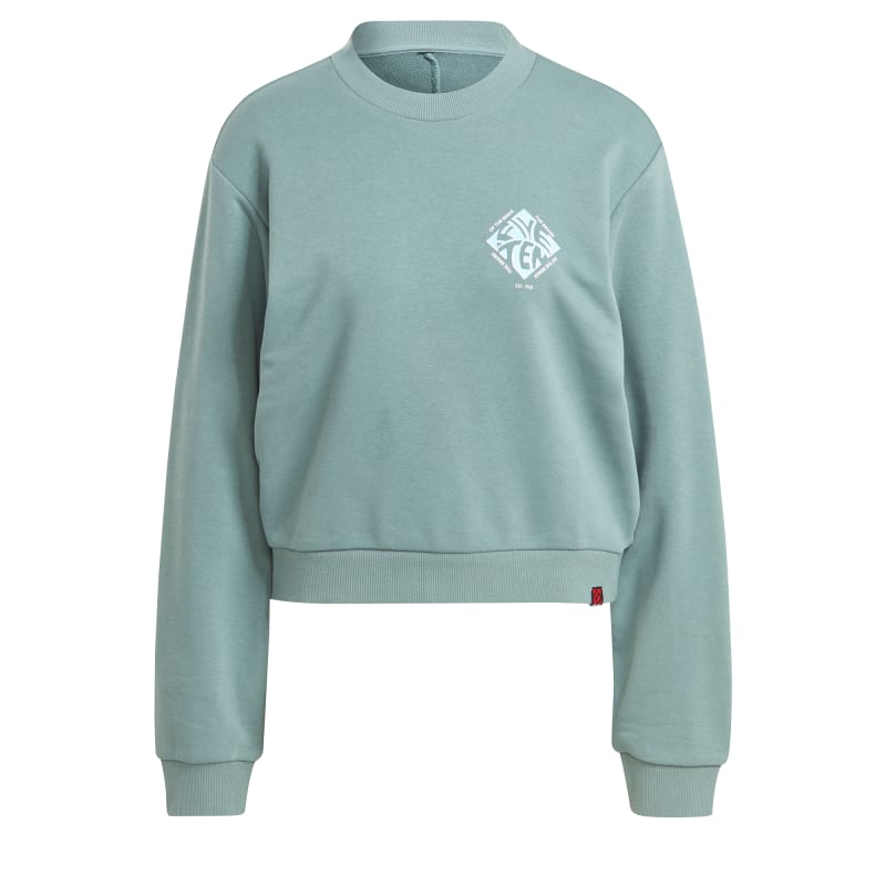 Adidas Women’s 5.10 Cropped Sweatshirt Hazy Emerald