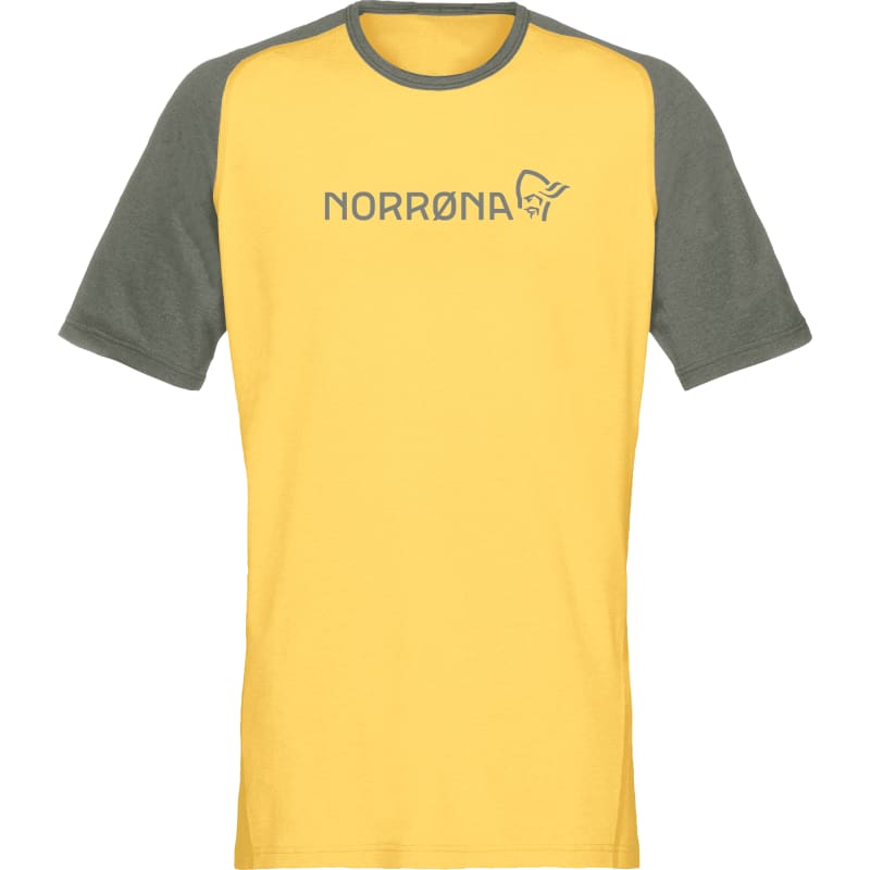 Norrøna Men’s Fjørå Equaliser Lightweight T-shirt Olive Night/Lemon