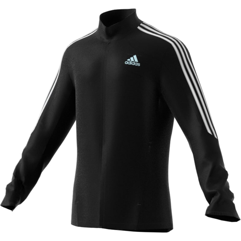 Adidas Men’s Adidas Marathon Jacket 3 Stripe Black/White