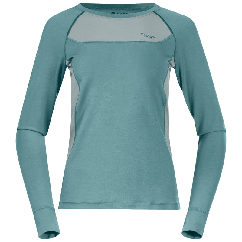 bergans Cecilie Wool Long Sleeve Light Forest Frost/Misty Fores
