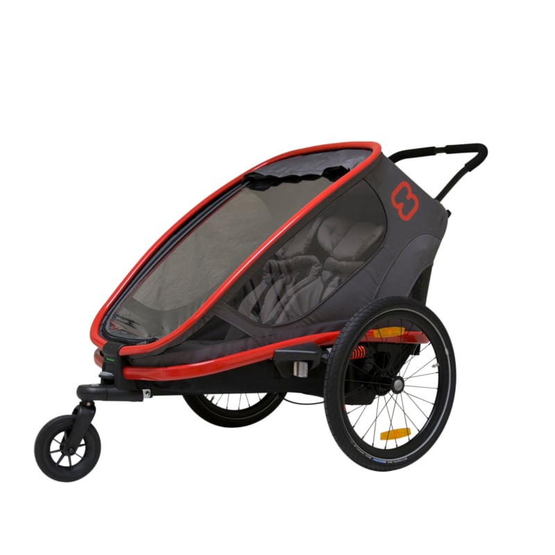 Hamax Outback Incl. Bicycle Arm & Stroller Red/Charcoal