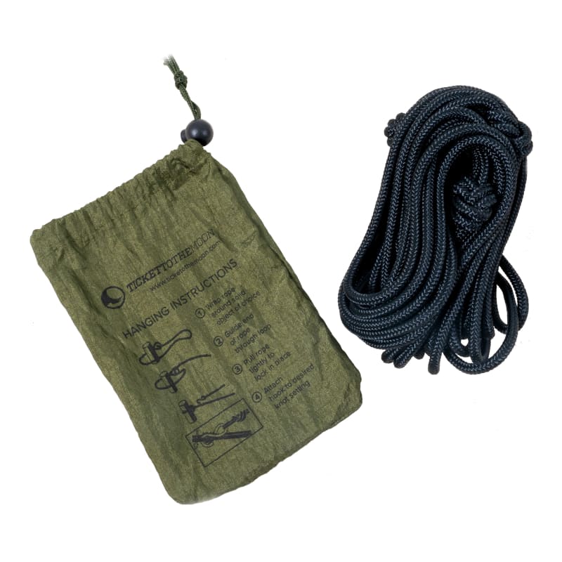 Ticket To The Moon Hammock Attachment Rope Pouch Black