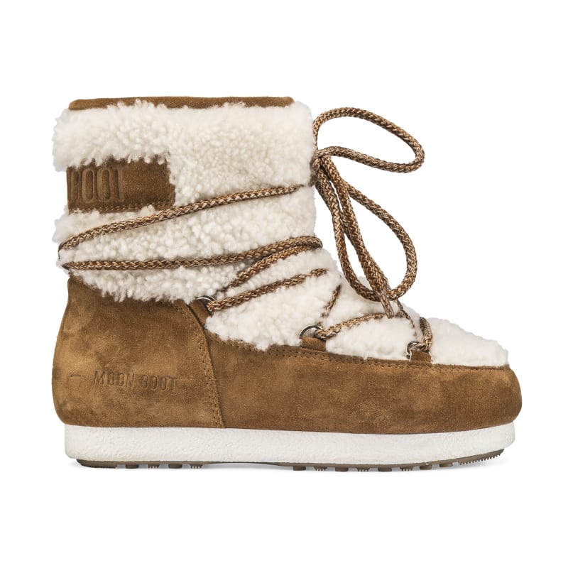 moon boot Women’s Far Side Low Shearling Whisky/Off White