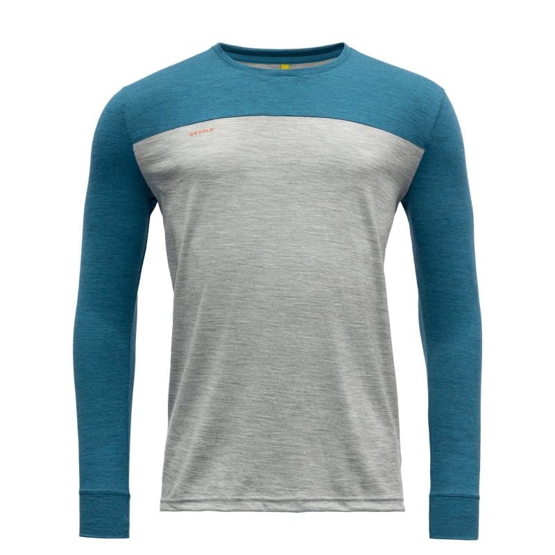 Devold Norang Man Shirt Grey Melange/Blue Melange